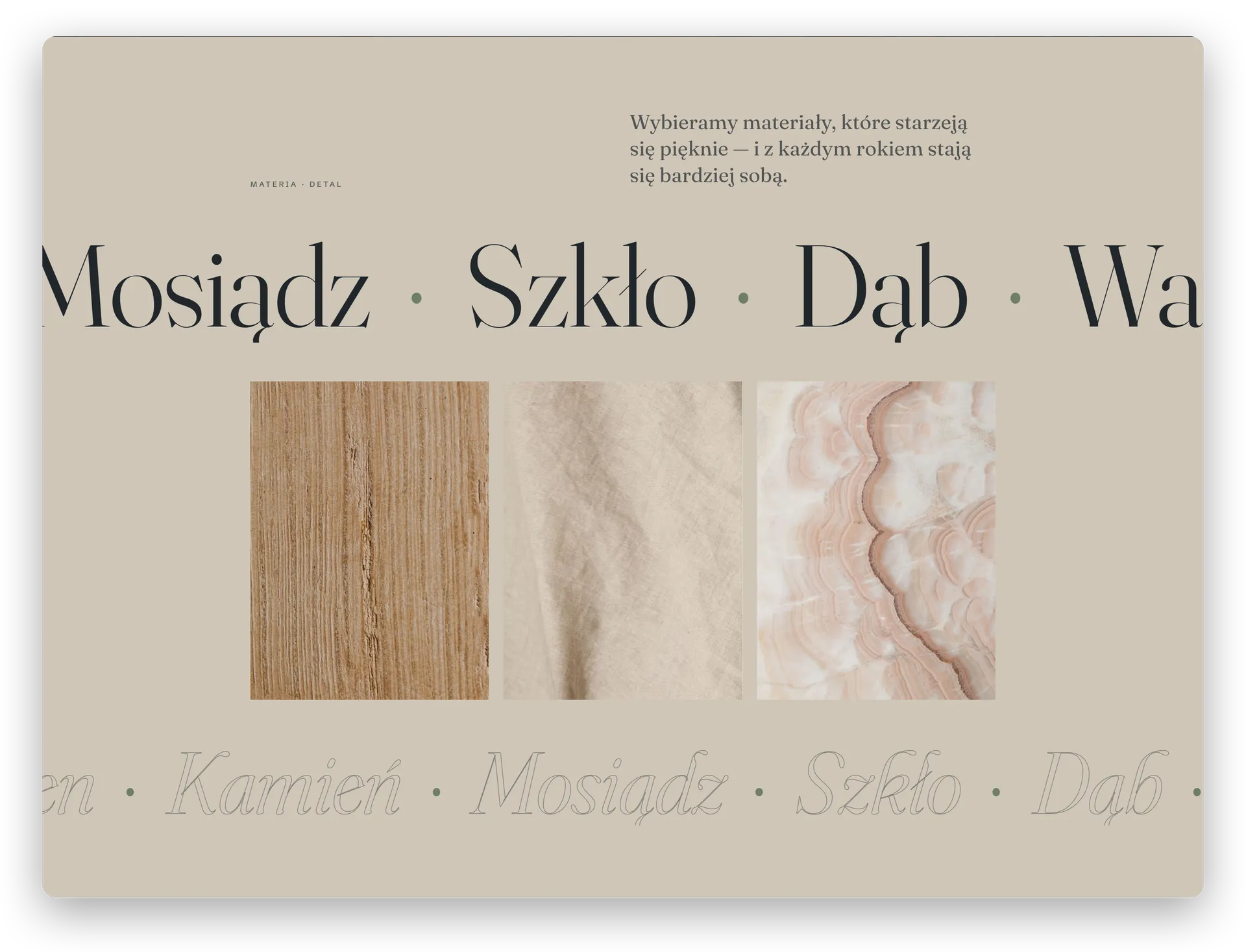 Forma i Cisza, sekcja strony