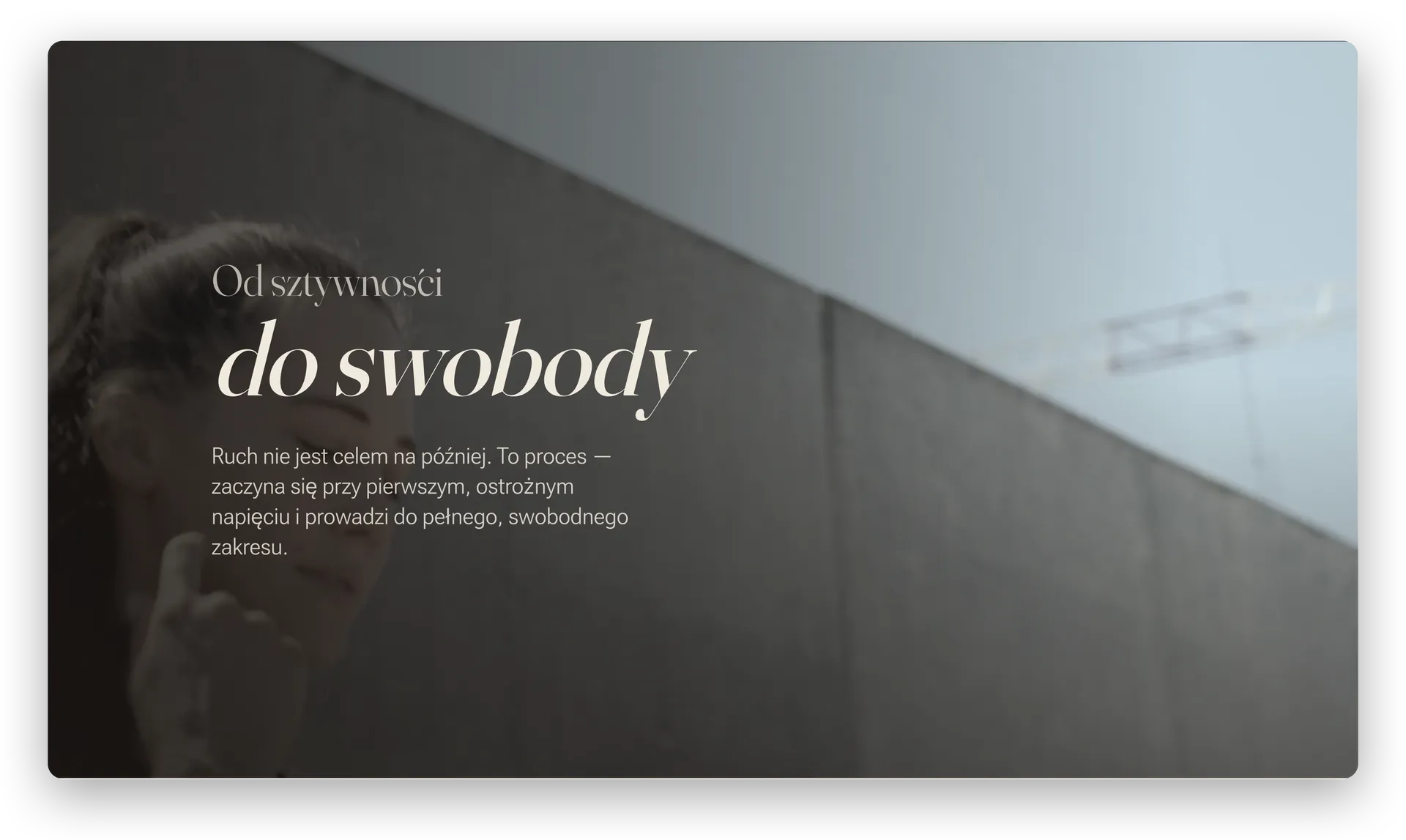 Pracownia Ruchu, sekcja strony