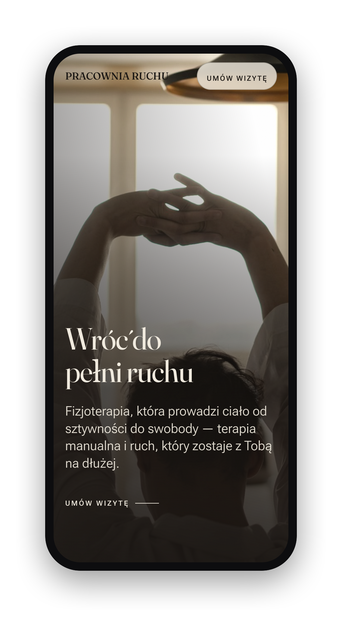 Pracownia Ruchu, widok mobilny