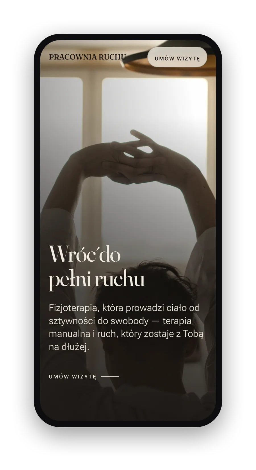 Pracownia Ruchu, widok mobilny