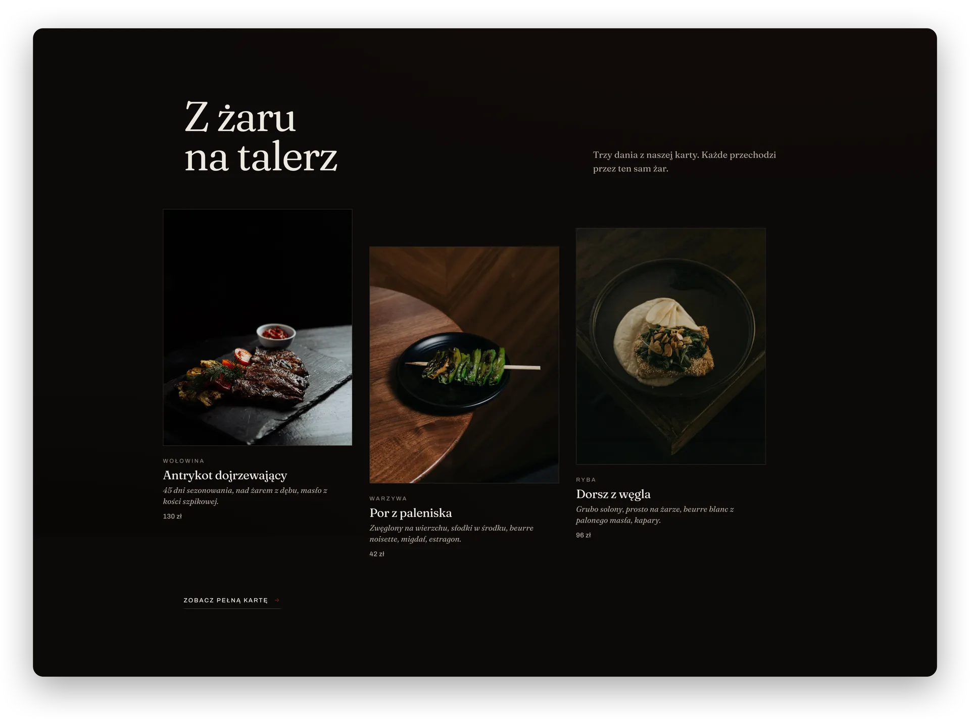 Żar, sekcja strony